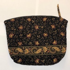 Vera Bradley vintage patter fabric zippered makeup bag